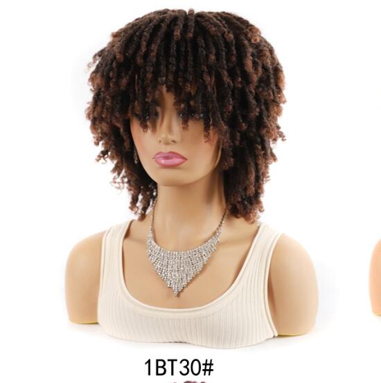 African Wigs With Small Curly Hair Headgear Non-multicolor 6-inch