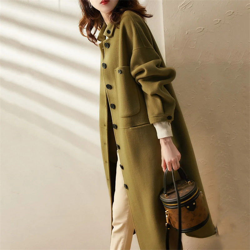 Women's Autumn And Winter Temperament Thick Woolen Coat