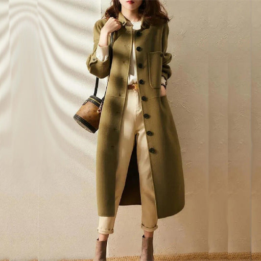 Women's Autumn And Winter Temperament Thick Woolen Coat