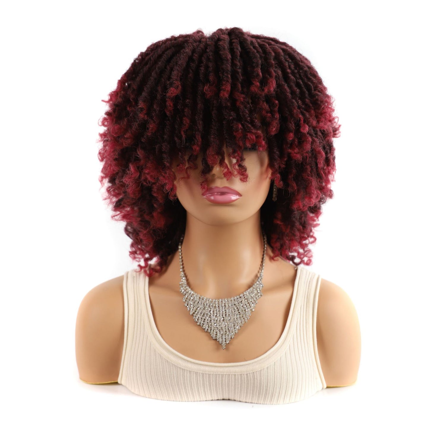 African Wigs With Small Curly Hair Headgear Non-multicolor 6-inch