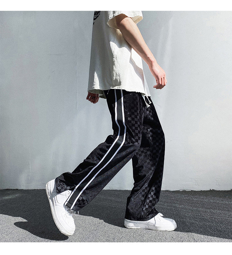 Falling Sense Straight Loose High Street Casual Pants