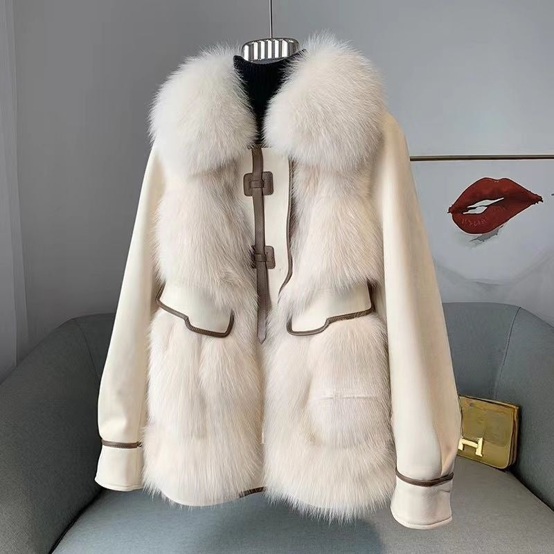 Faux Fox Fur Coat