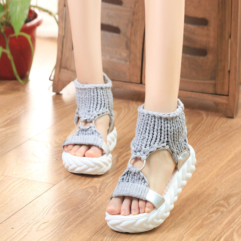 Women's Fashionable Knitted Wool Sandals