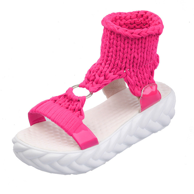 Women's Fashionable Knitted Wool Sandals