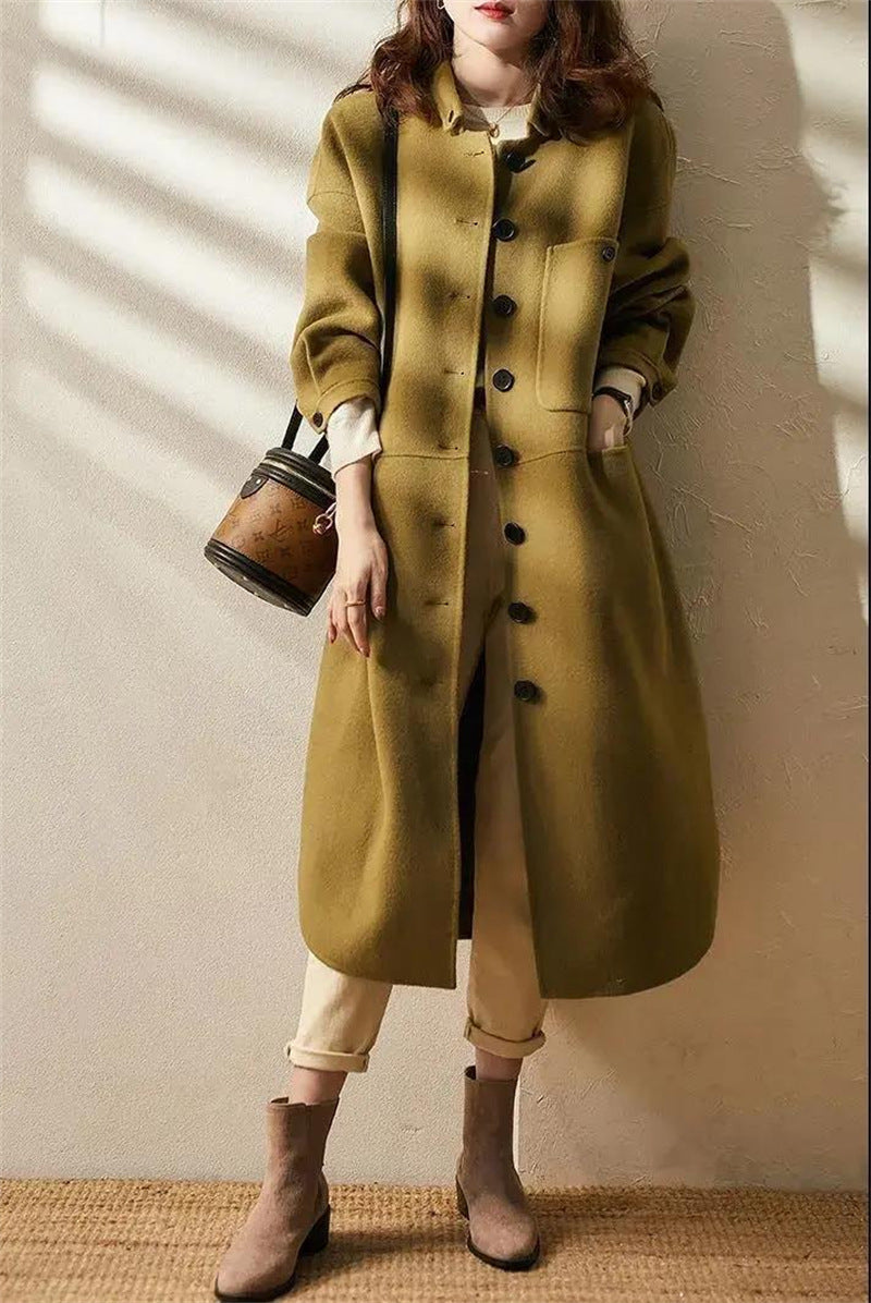 Women's Autumn And Winter Temperament Thick Woolen Coat