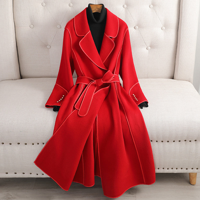 Women's Slimming Mid-length Over-the-knee High-end Woolen Coat