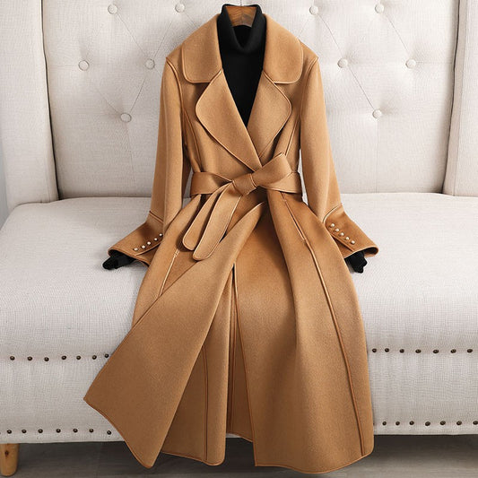 Women's Slimming Mid-length Over-the-knee High-end Woolen Coat