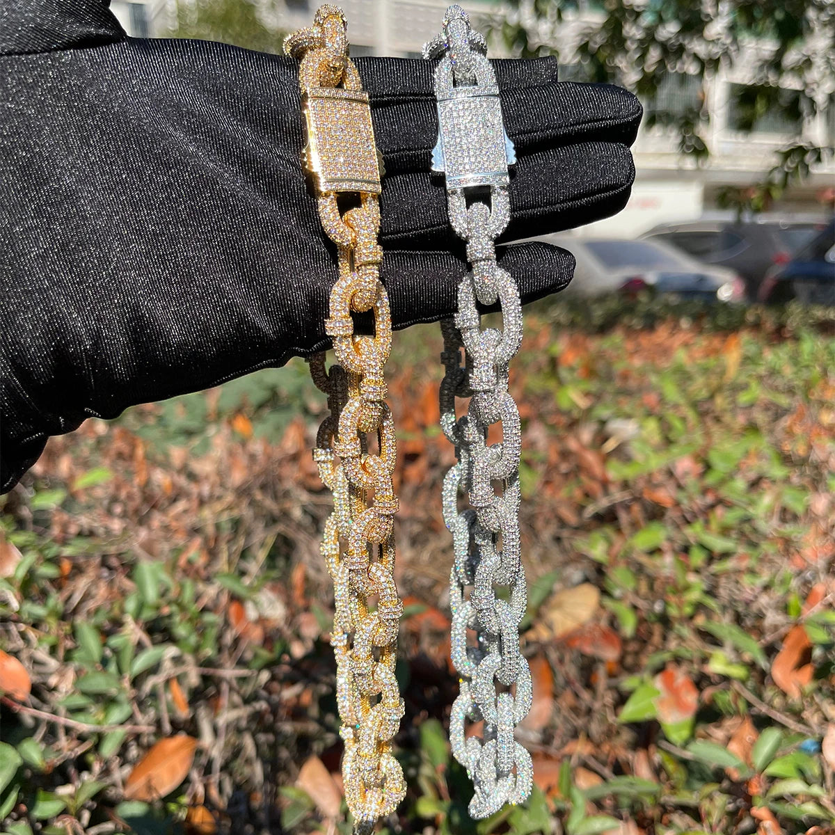 Gargantilha com letras geladas para homens, corrente cubana, micro pave, zircônia cúbica, banhada a ouro, joias de hip hop