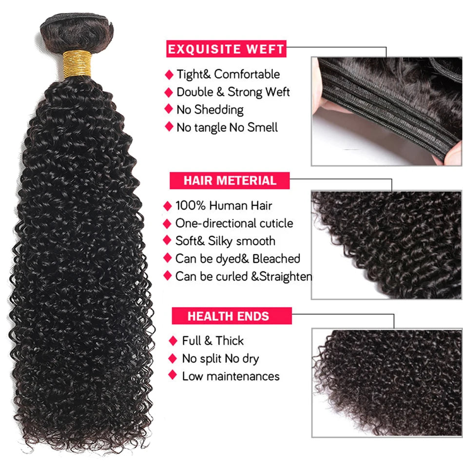 Indiano afro kinky encaracolado pacotes 1/3/4 pçs extensões de cabelo humano não processado cabelo virgem 100% feixes tecer cabelo humano onda jerry