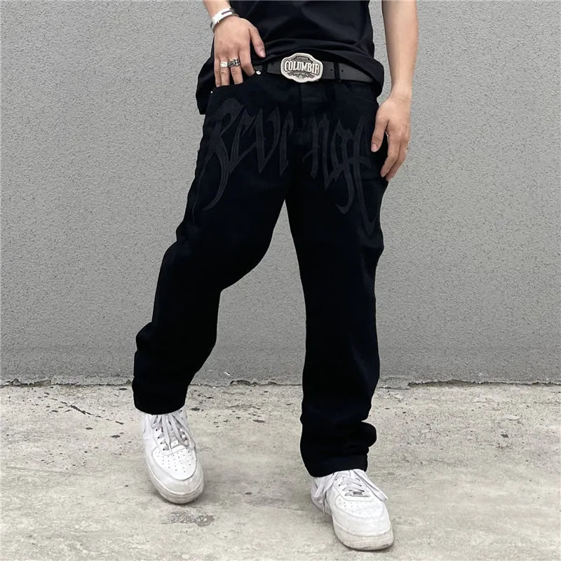 Black Pants New Fashion Casual Loose Large Size Versatile Jeans