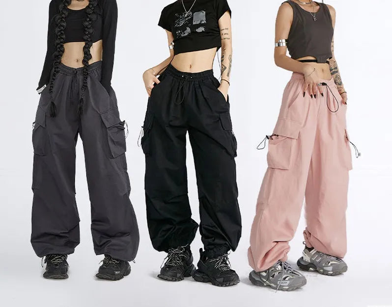 Y2k calças femininas calças largas 2023 outono streetwear calças de grandes dimensões vintage casual solto moletom