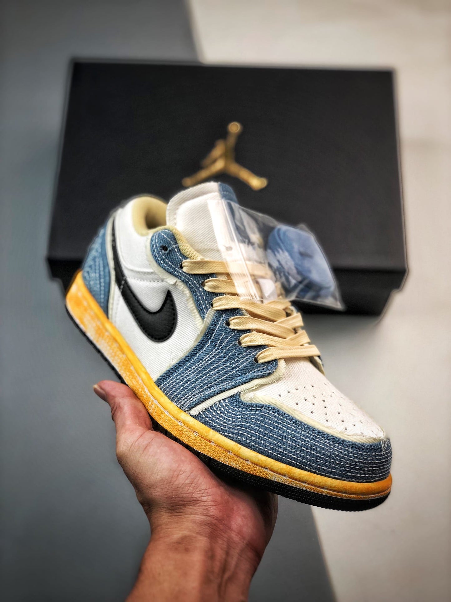 Air Jordan 1 Low SE WRMK Sashiko Denim