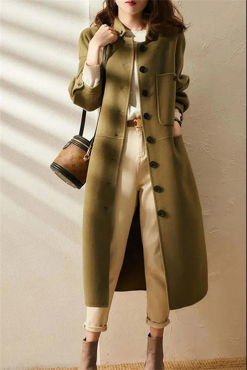 Women's Autumn And Winter Temperament Thick Woolen Coat