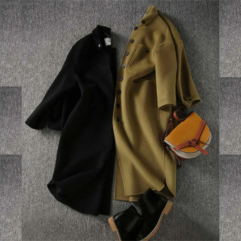 Women's Autumn And Winter Temperament Thick Woolen Coat