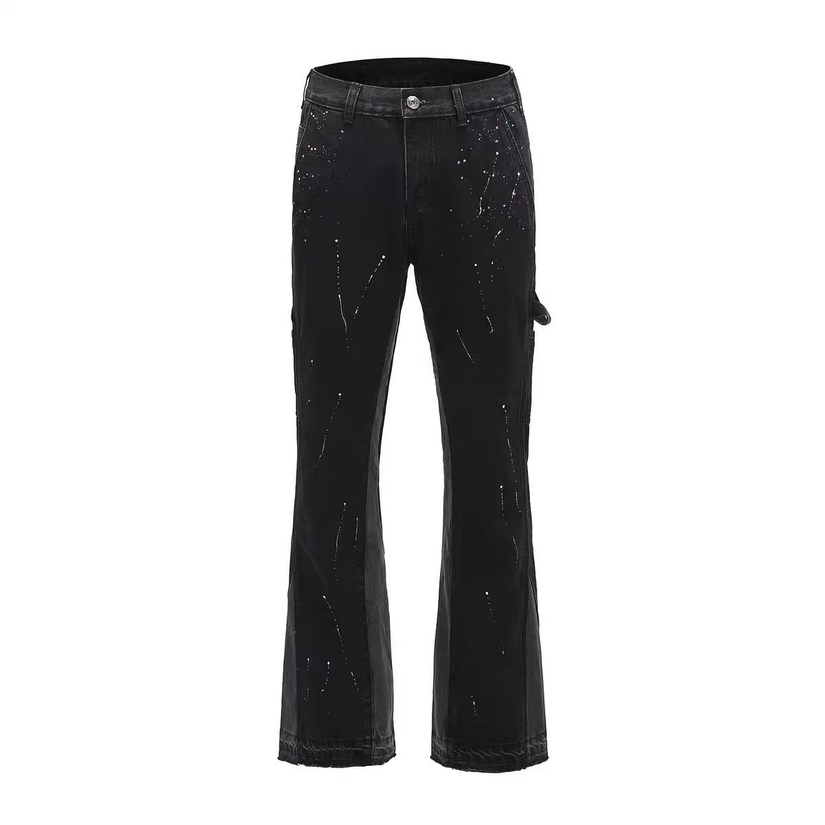 High Street Fashion Brand Splash Ink Slightly Flared Jeans