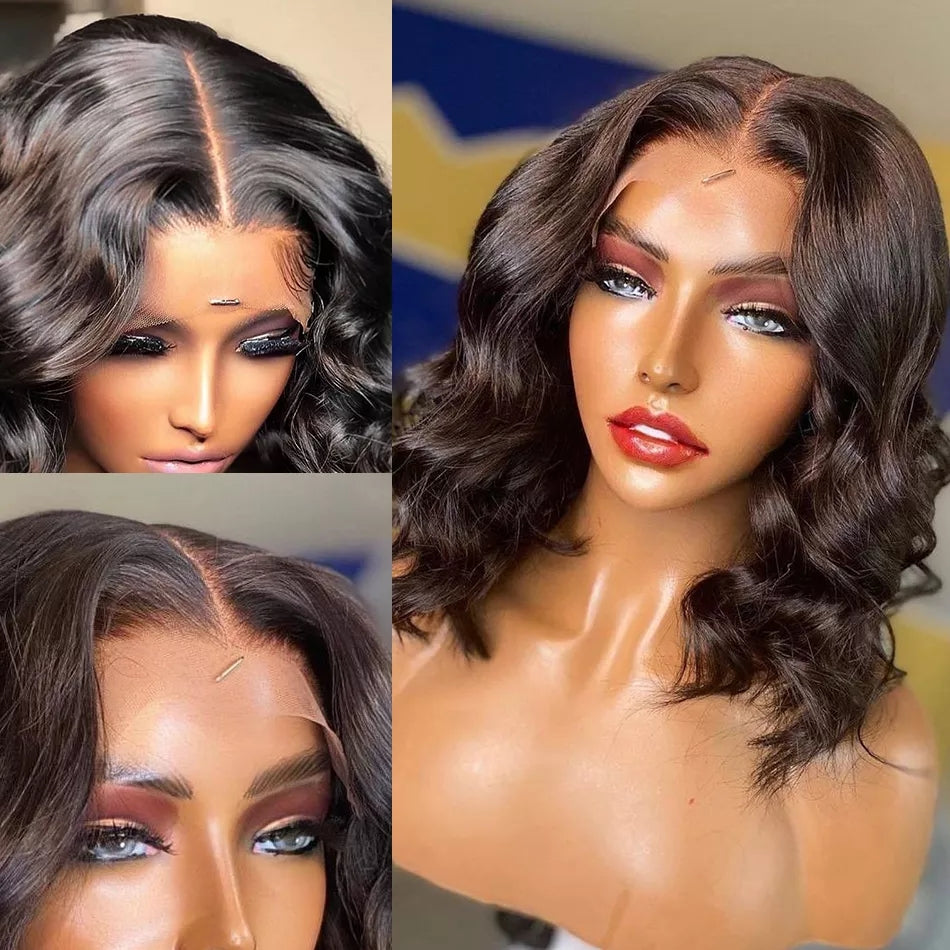 Chemical Fiber Short Curly Front Lace Wig Head Cover