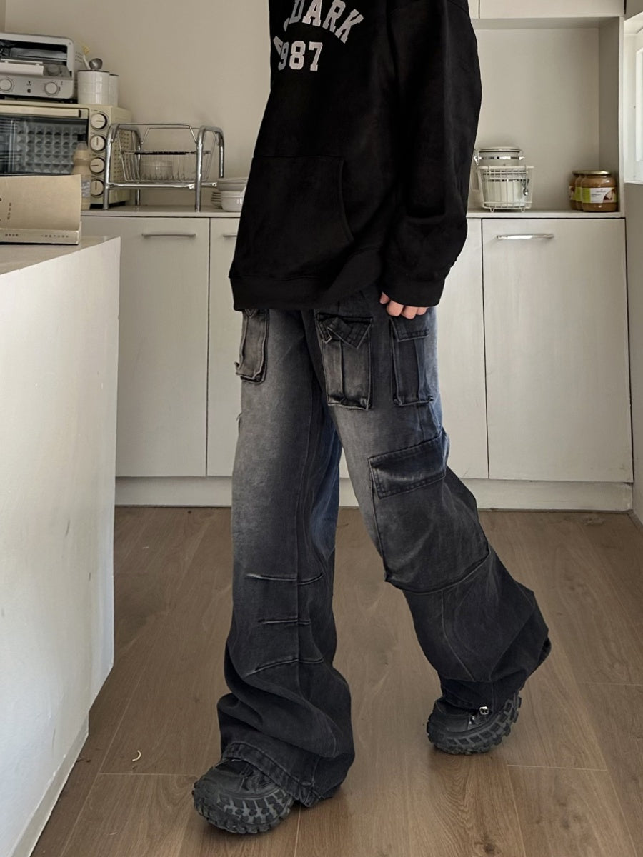 Salemlance Retro Overalls For Men With Wide Legs